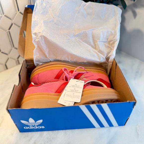 Adidas Gazelle Bold Rose Tone Better Scarlet Sneakers Size 5Y/6.5W - Picture 7 of 7